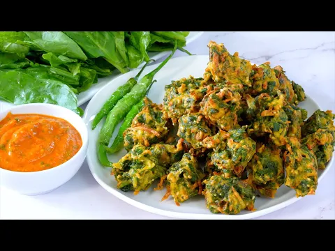 5 min. Quick snack for tea time | Palak Pakora Recipe | Spinach Pakora Recipe