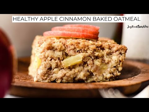 Healthy Apple Cinnamon Baked Oatmeal