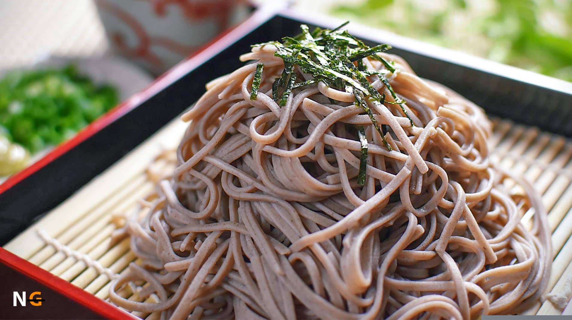 A plate Soba Noodles