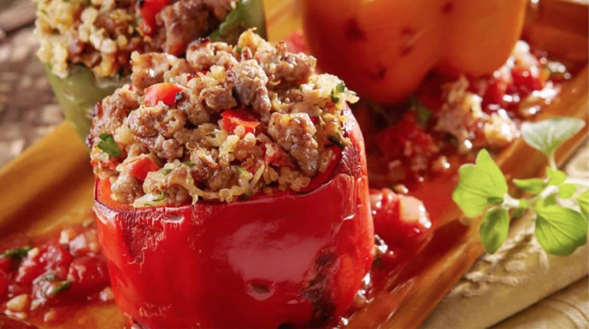 Italian Sausage and Quinoa Stuffed Pepper recipe