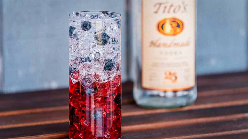 Tito's Berry Sparkler in at table