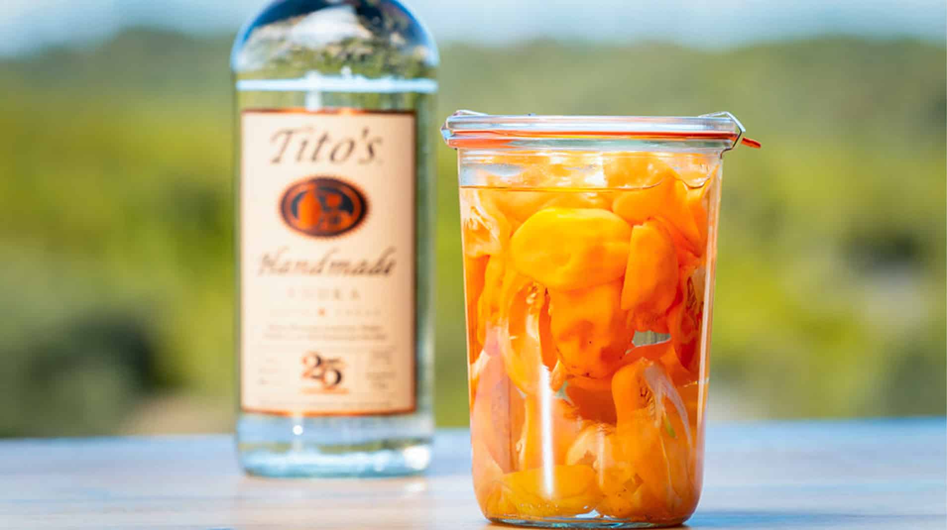 Tito’s Habanero Infusion table